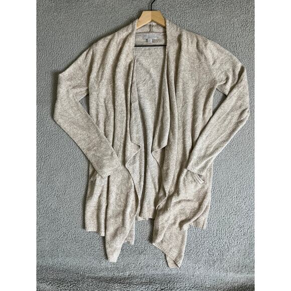 Barefoot Dreams CozyChic Lite Island Wrap Cardigan Small Open Soft Sweater Beige - Picture 2 of 16